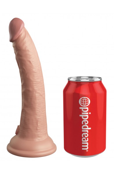 King Cock Elite 7 Inch Silicone Dual Density Cock  - Light