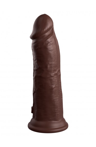 King Cock Elite 8 Inch Dual Density Silicone Cock  - Brown