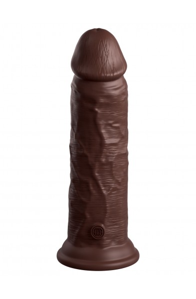 King Cock Elite 8 Inch Dual Density Silicone Cock  - Brown