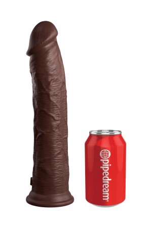 King Cock Elite 11 Inch Silicone Dual Density Cock - Brown