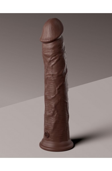 King Cock Elite 11 Inch Silicone Dual Density Cock - Brown
