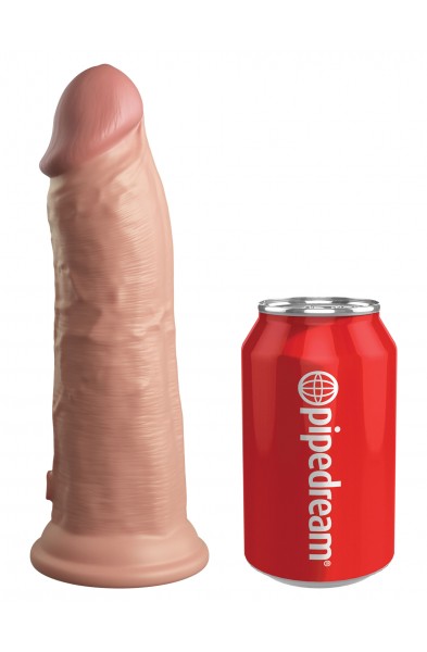 King Cock Elite Deluxe Silicone Body Dock  Kit  -  Harness and 8 Inch Dildo - Light