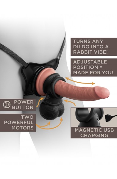 King Cock Elite Ultimate Vibrating Silicone Body  Dock Kit