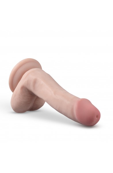 Dr. Skin Plus - 6 Inch Posable Dildo With Balls -  Vanilla