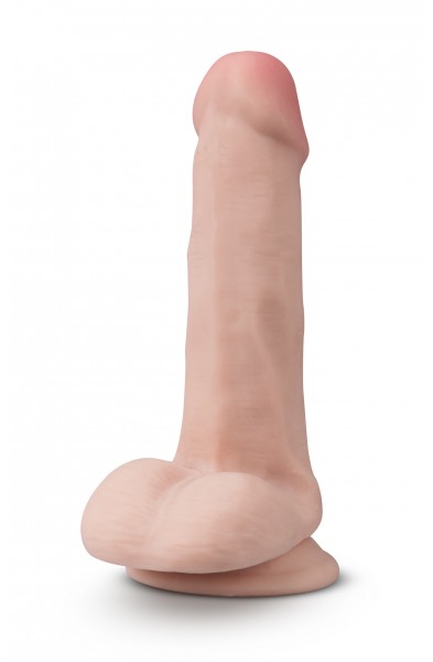Dr. Skin Plus - 6 Inch Posable Dildo With Balls -  Vanilla