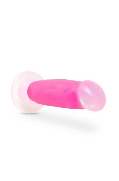 Neo Elite Glow in the Dark - Marquee - 8 Inch  Silicone Dual Density Dildo  - Neon Pink