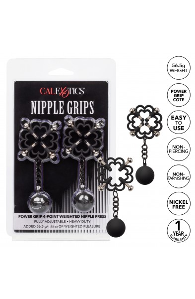 Nipple Grips Power Grip 4-Point Weighted Nipple  Press