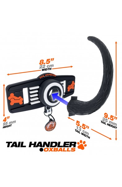 Tail Handler - Belt Strap Show Tail -  Black