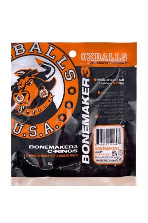 Bonemaker 3-Pack Boner Rings - Clear