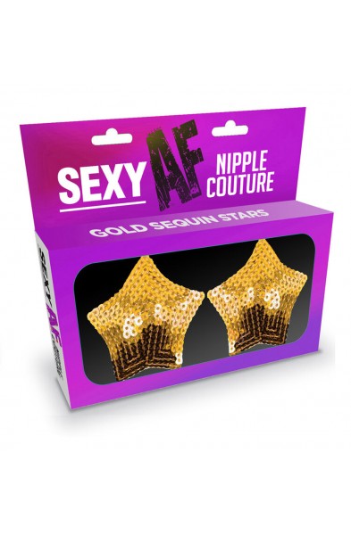 Sexy Af Nipple Couture Gold Sequin Stars