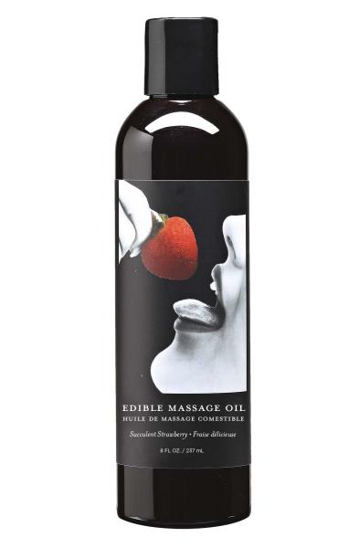 Edible Massage Oil - Strawberry - 8 Fl. Oz.