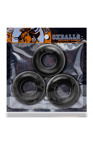 Fat Willy 3-Pack Jumbo C-Rings - Black