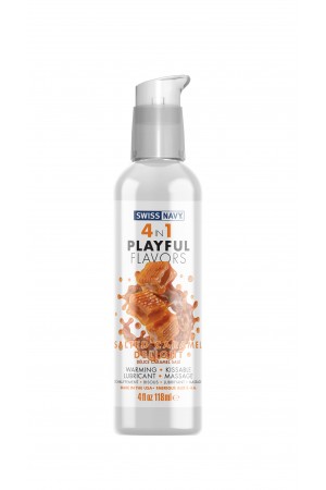 Swiss Navy 4-in-1 Playful Flavors - Salted Caramel  Delight - 4 Fl. Oz.