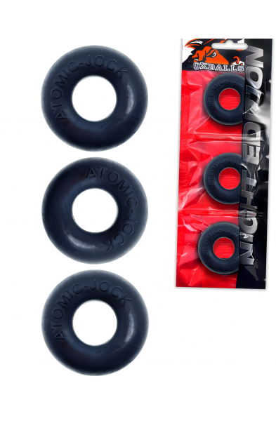 Ringer Cockring 3 Pack - Small - Night Black