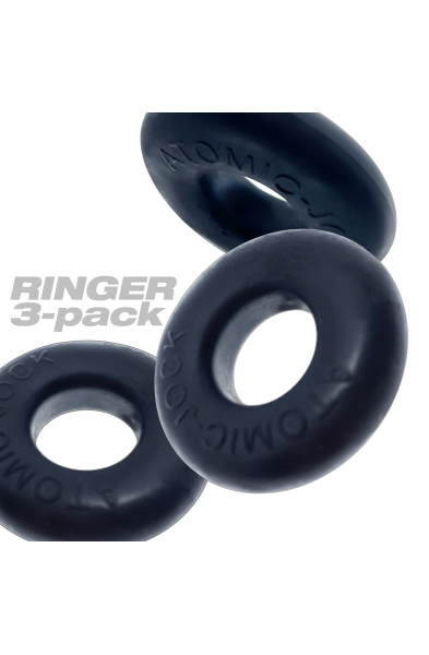 Ringer Cockring 3 Pack - Small - Night Black