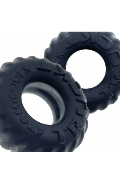 Truckt 2 Piece Cockring Set Atomic Jock - Night  Black