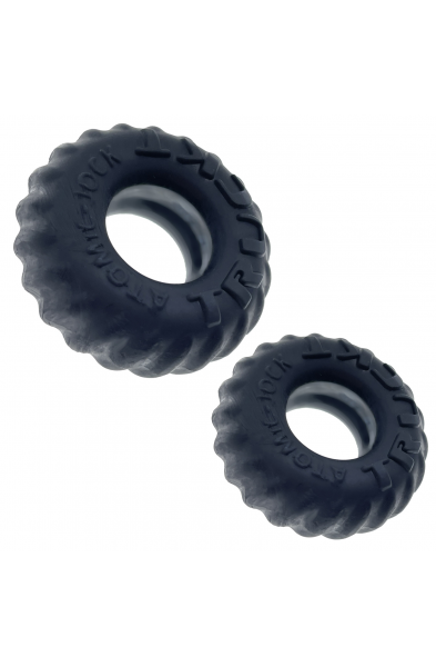 Truckt 2 Piece Cockring Set Atomic Jock - Night  Black