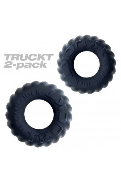 Truckt 2 Piece Cockring Set Atomic Jock - Night  Black