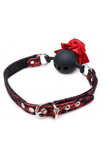 Full Bloom Silicone Ball Gag With Rose