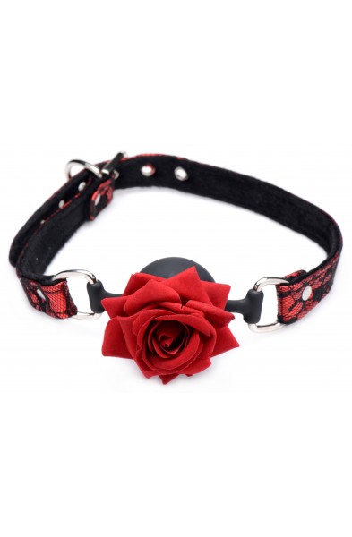 Full Bloom Silicone Ball Gag With Rose