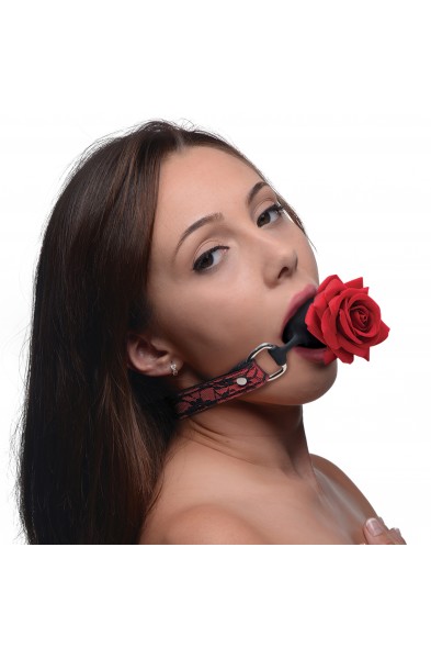 Full Bloom Silicone Ball Gag With Rose