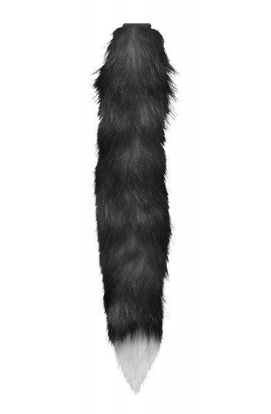 Interchangeable Black and White Fox Tail