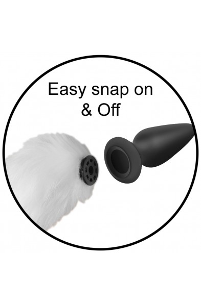 Interchangeable White Fox Tail