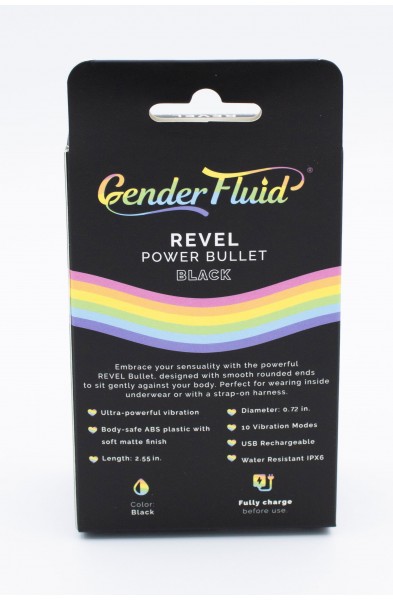 Gender Fluid Revel Power Bullet - Matte Black