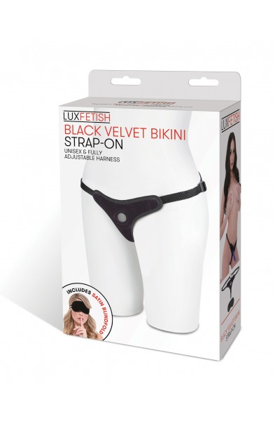 Black Velvet Bikini Strap-On