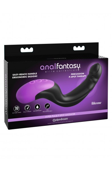 Anal Fantasy Elite Hyper-Pulse P-Spot Massager -  Black