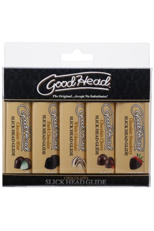 Goodhead - Slick Head Glide - Chocolate - 5 Pack - 1 Fl. Oz.