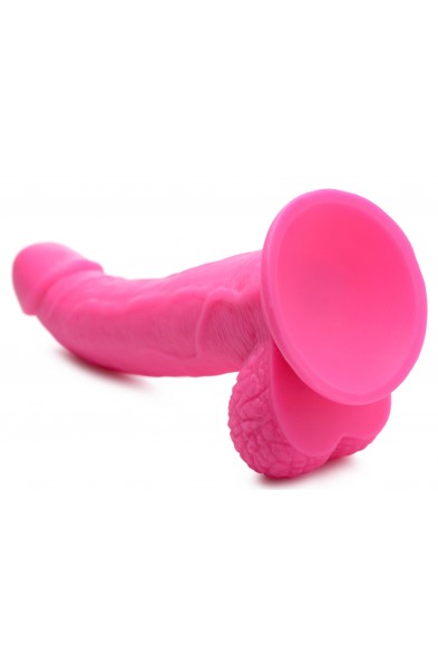 Pop Pecker 7.5 Inch Dildo With Balls - Pink