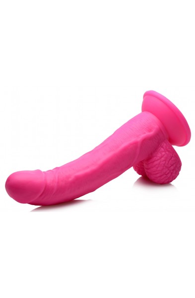 Pop Pecker 7.5 Inch Dildo With Balls - Pink