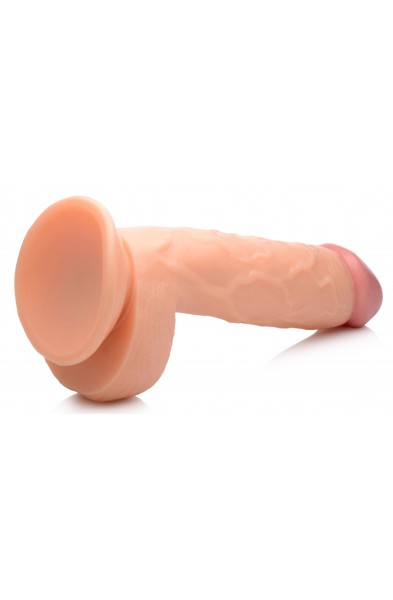 Pop Pecker 8.25 Inch Dildo With Balls - Light