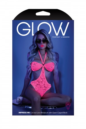 Impress Me Cutout Bodysuit - Medium/large - Neon  Pink