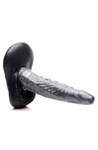 The Gargoyle Rock Hard Silicone Dildo -  Silver