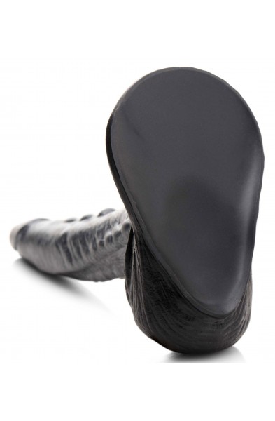 The Gargoyle Rock Hard Silicone Dildo -  Silver