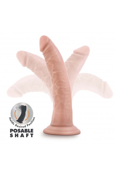 Dr. Skin Plus - 7 Inch Posable Dildo - Vanilla