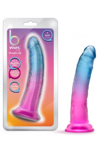 B Yours - Beautiful Sky - 7 Inch Dildo - Sunset