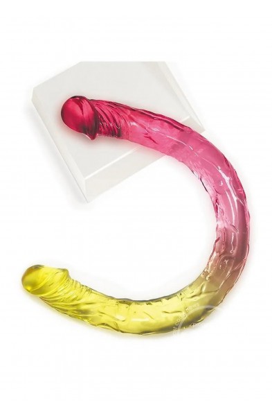 Shades - 17 Inch Double Dong - Pink and Yellow