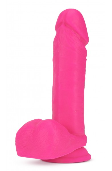 Neo - 8 Inch Dual Density Dildo - Neon Pink