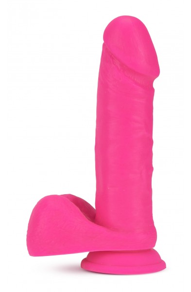 Neo - 8 Inch Dual Density Dildo - Neon Pink