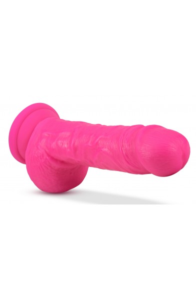 Neo - 9 Inch Dual Density Dildo - Neon Pink
