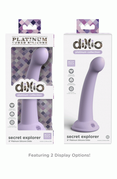 Dillio Platinum - Secret Explorer 6 Inch Dildo -  Purple