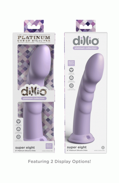 Dillio Platinum - Super Eight 8 Inch Dildo - Purple
