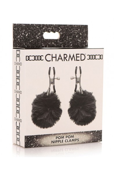 Pom Pom Nipple Clamps - Black