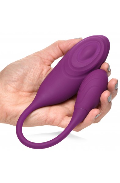 Slim Pulse 7x Pulsing Clit Stimulator and  Vibrating Egg - Purple