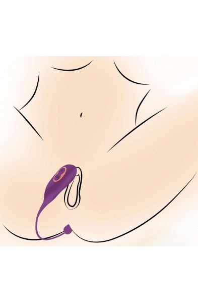 Slim Pulse 7x Pulsing Clit Stimulator and  Vibrating Egg - Purple
