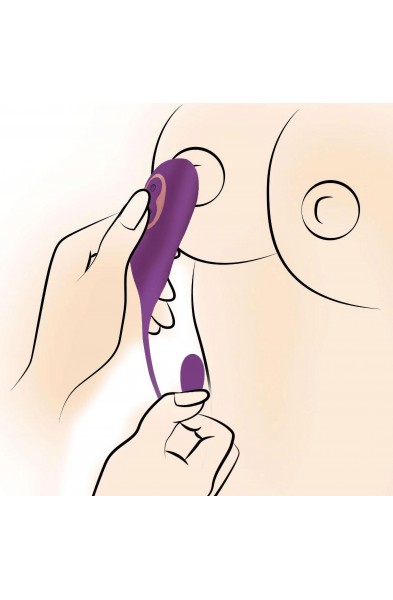 Slim Pulse 7x Pulsing Clit Stimulator and  Vibrating Egg - Purple