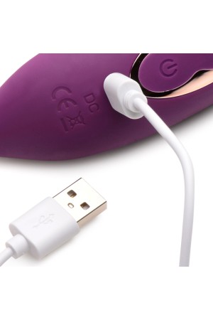 Slim Pulse 7x Pulsing Clit Stimulator and  Vibrating Egg - Purple